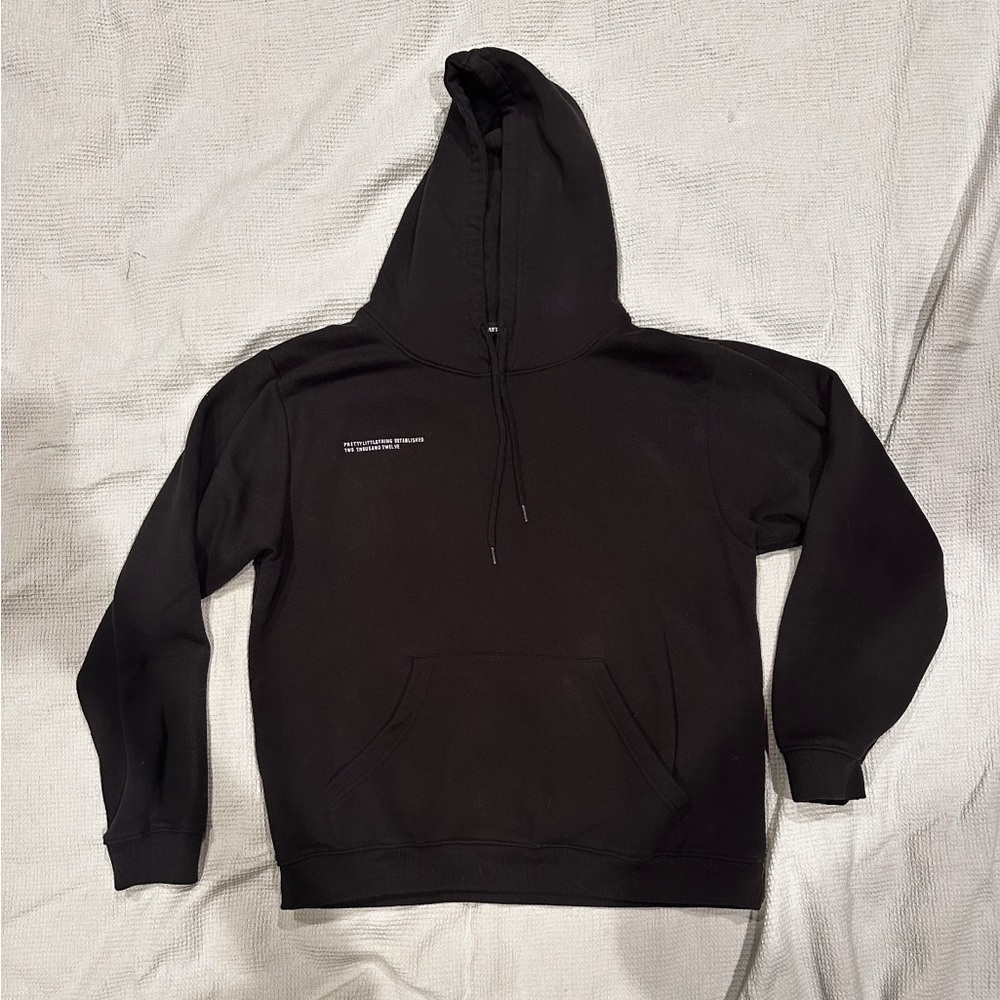 Pretty Little Thing Black Hoodie Large prettylittlething